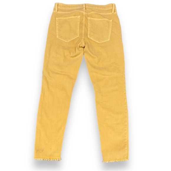 Ann Taylor LOFT Size 26/2 Yellow Modern Skinny Cropped Jeans Raw Hem - Picture 2 of 7